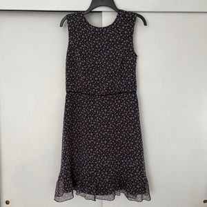 Anna Sui Sleeveless Open-Back Floral Dress